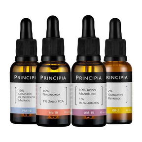 Kit 4 Séruns Principia Niacinamida + Peptídeos + Mandélico + Retinóide