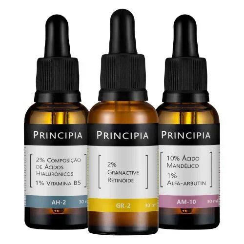 Kit 3 Séruns Principia Mandélico + Hialurônicos + Retinóide