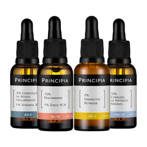 Kit 4 Séruns Principia Niacinamida + Hialurônicos + Peptídeos + Retinóide